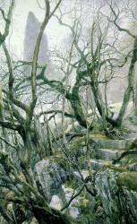 El sitial de la Vista, en Amon Hen, de Alan Lee