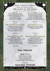 Anuncio de Musical Chapters from The Lord of the Rings