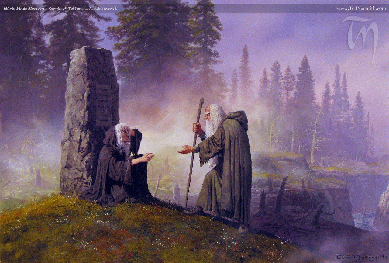 Húrin encuentra a Morwen, por Ted Nasmith