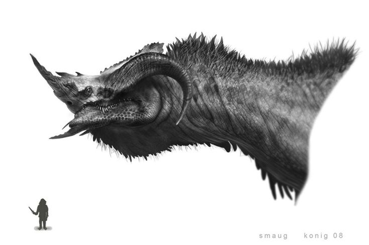 Arte conceptual de Smaug según Guillermo del Toro