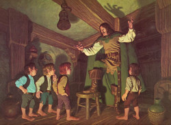 Aragorn y los Hobbits