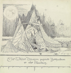 El dragón blanco persiguiendo a Roverandom