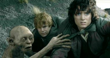 Sam, Frodo y Gollum